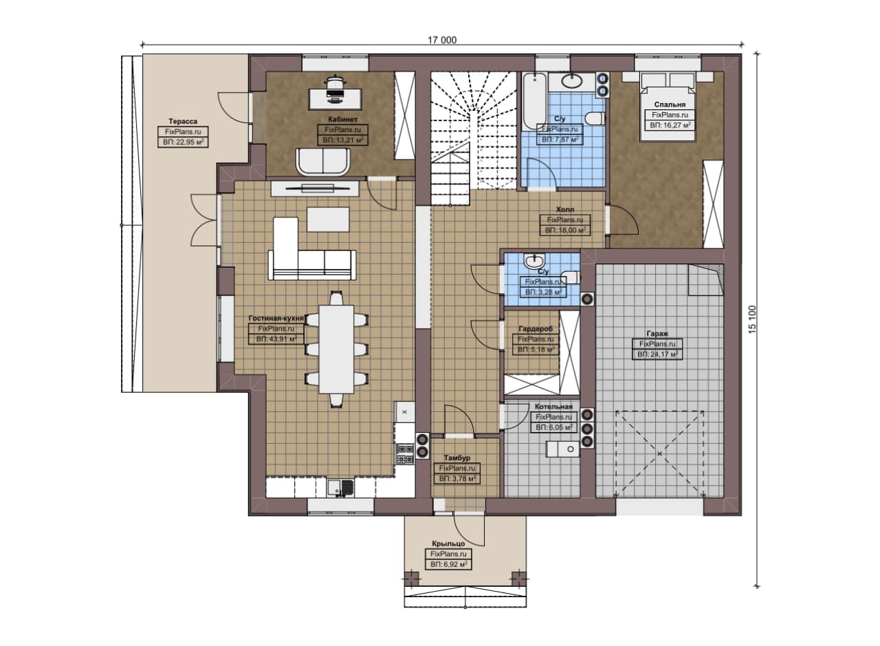 Планировка Двухэтажный дом F - 2537i