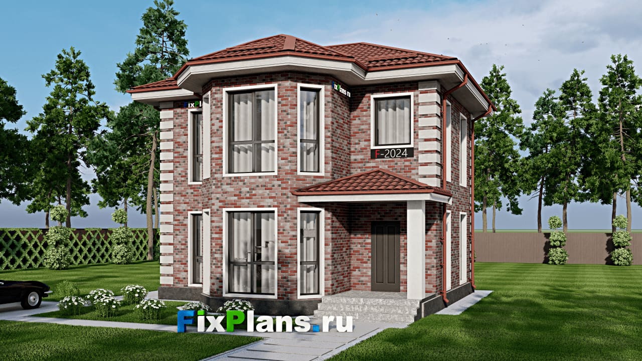 Двухэтажный дом F - 2024 — фасад